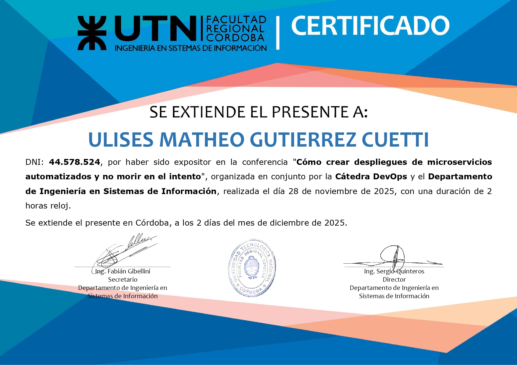 Certificado Expositor